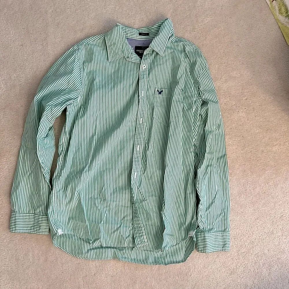 Men’s American Eagle Athletic Fit Long Sleeve Button Down Shirt XL